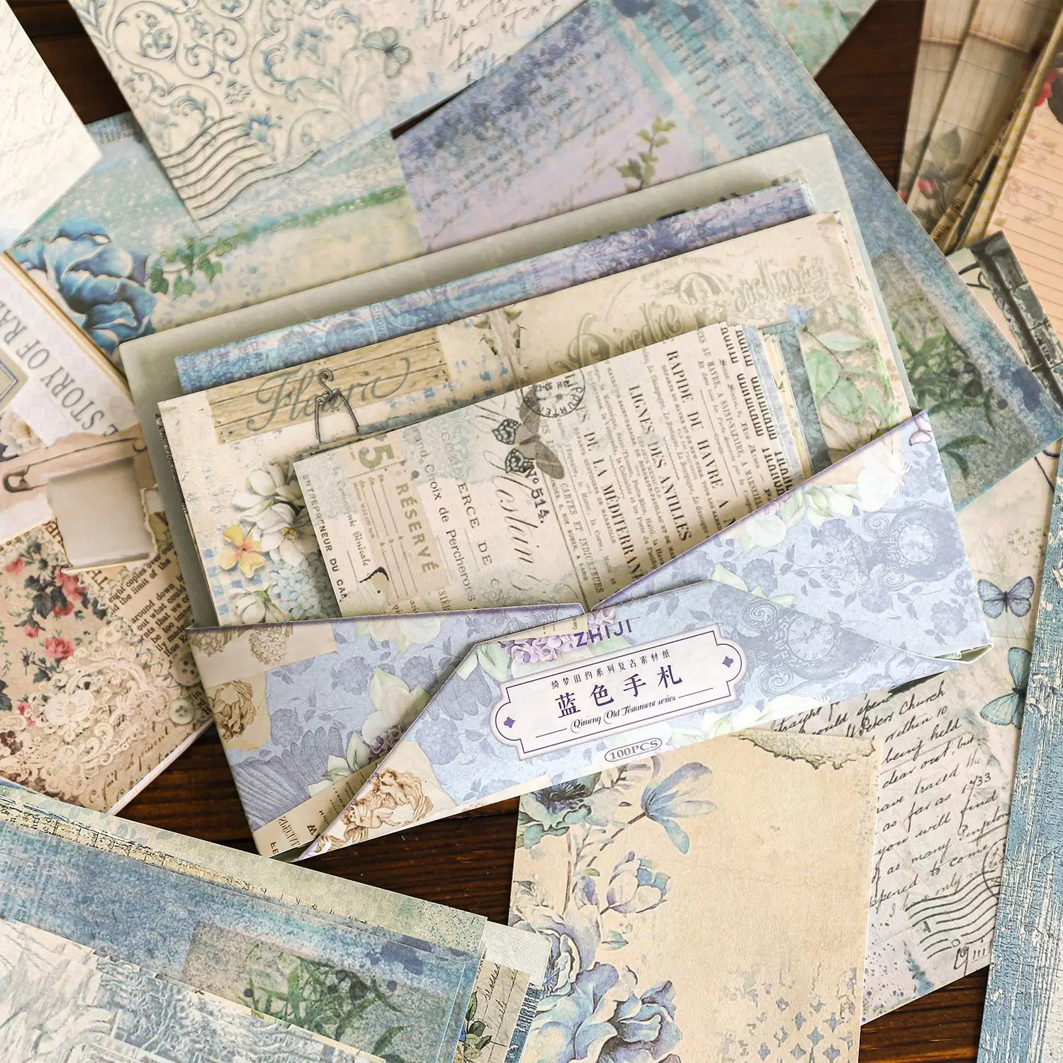 100pcs/lot Memo Pads Material Paper  pleasant and romantic dream of an old engagement Junk Journal Scrapbooking Retro  Paper