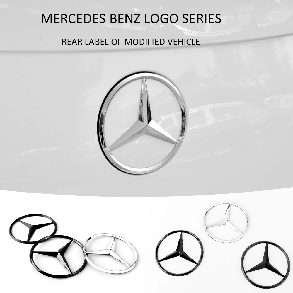 85 мм ABS Автомобильный задний значок, наклейка, 3 знака, защелкивающаяся Эмблема багажника для Mercedes Benz S-class S500 S580 W223 2021-2024 A2238170100
