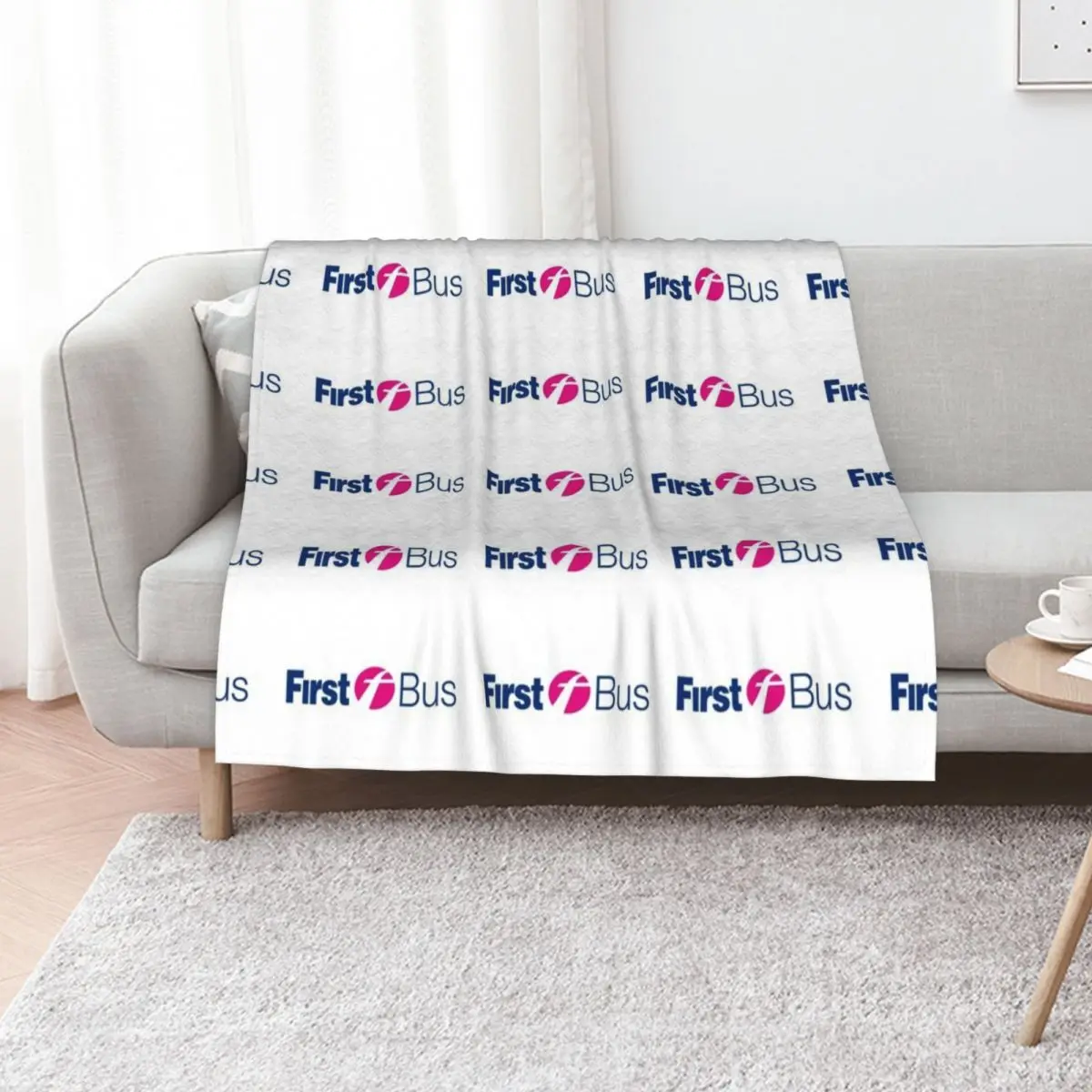 First Bus Throw Blanket Soft Big Blankets For Sofas Nap Custom Blankets For Bed Baby Blankets