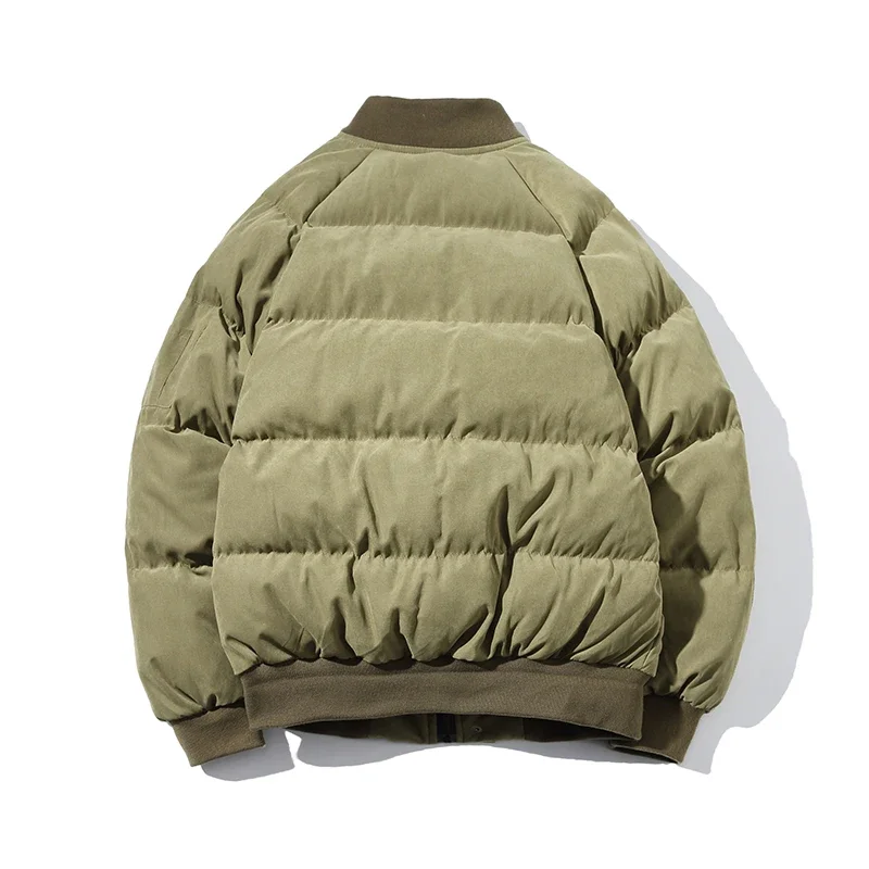 Nieuwe 2023 Man Winter Koude Parka Casual Dikker Warm Jasje Heren Koreaanse Mode Effen Kleur Heren Corduroy Katoen Gewatteerde Jassen