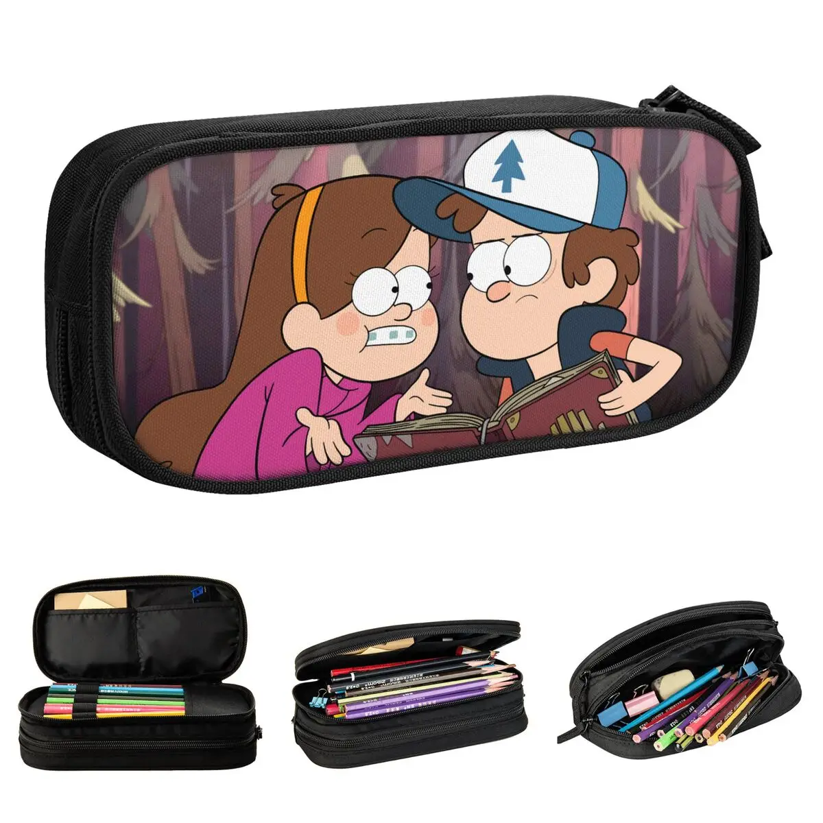 

Cartoon Gravitys Pencil Case Pencilcases Pen for Girls Boys Big Capacity Bag Students School Zipper Stationery