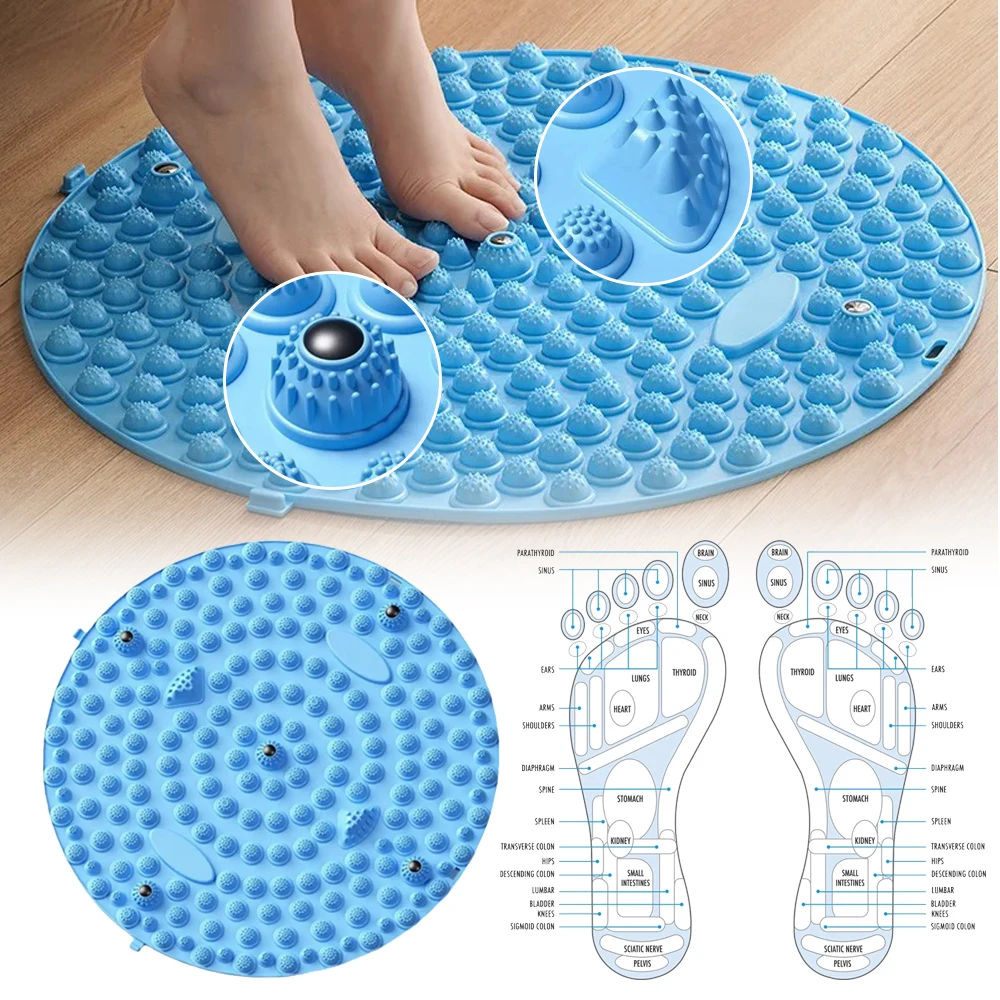 TPE Magnetic Foot Massage Pad Jogging Slimming Acupressure Yoga Mat Finger Pressure Board Feet Training Tools Acupoint massager