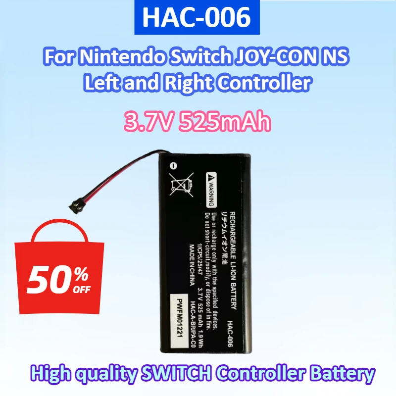 Newest HAC-006 3.7V 525mAh for Nintendo Switch Left and Right Controller Battery Joy Con Game Console Battery NS Repair Parts