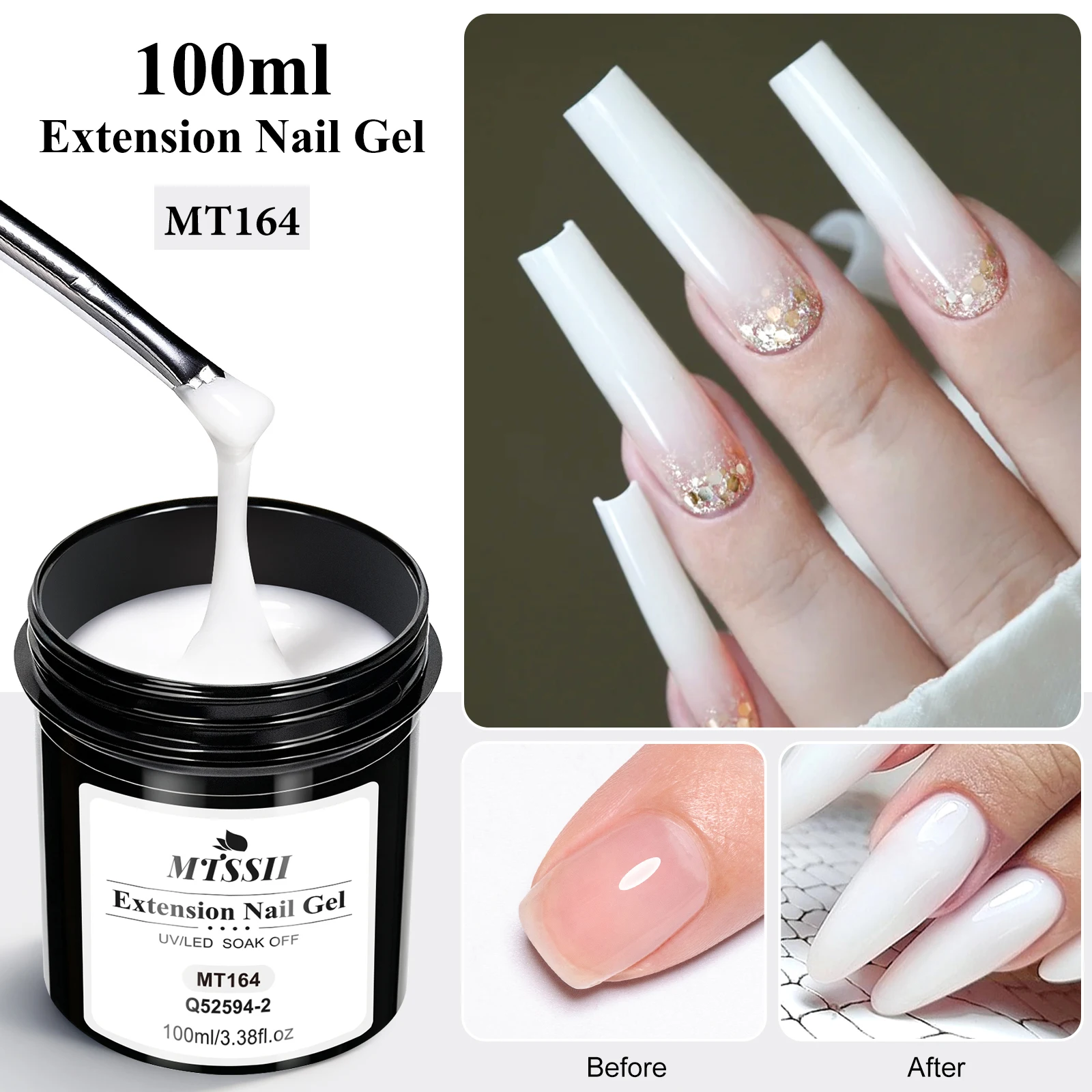 100ml エクステンションネイルジェルキット ミルキースム - Nail Extension Form のレビューと価格
