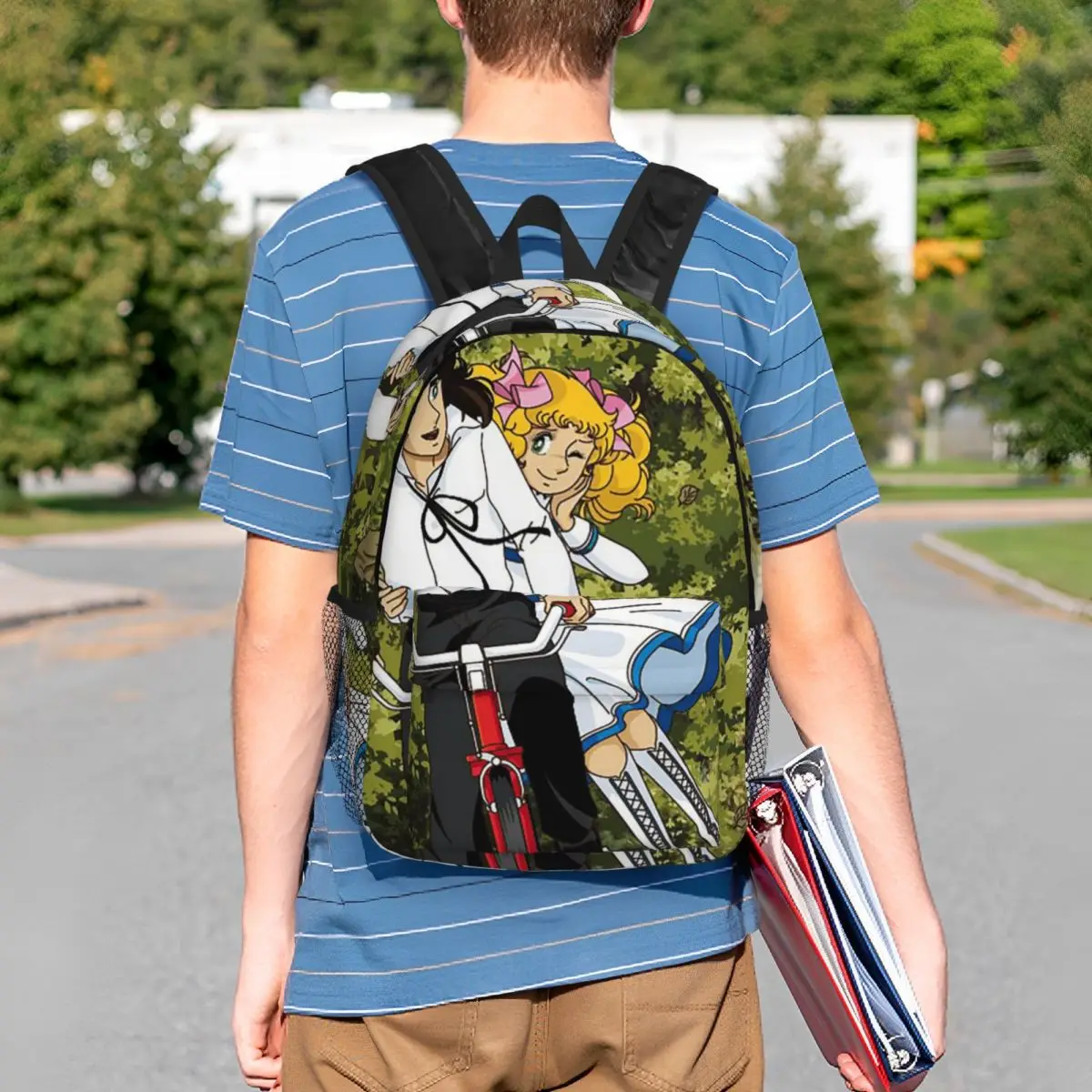 Anime Candy Candy Backpack Student BookBag Kids School Bag Laptop Shoulder Bags for Men Women