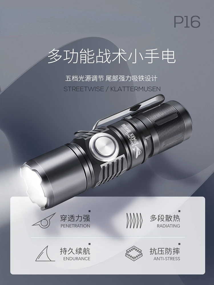 Portable Security Flashlight Outdoor Lighting Camping Defense Rechargeable Flashlight Lumen Lighting Lanterna Self Defense