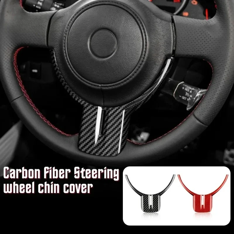 

For SUBARU BRZ ZD8 For TOYOTA 86 GR86 GT86 2012-2016 Real Dry Carbon Fiber Cover Interior Trim Steering Wheel Sticke Accessories
