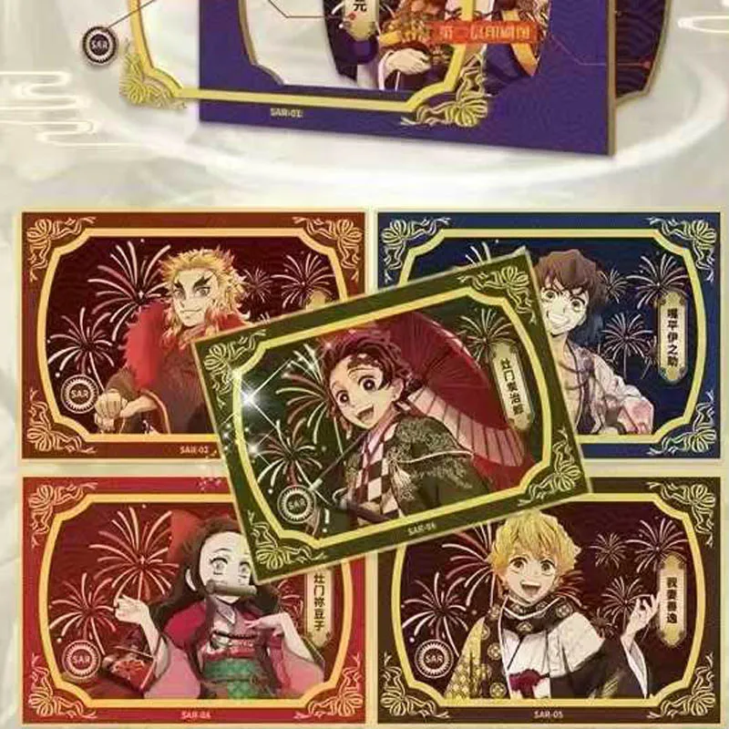 Wholesales Demon Slayer Collection Cards Booster Box Wave1 Oumeng Wenchuang High Appearance The Game Kids Toys Playing Cards
