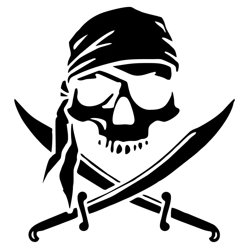 G172 fashion personalized customized Pirate Skull decal for motorcycles, SUVs waterproof cover scratch vinyl sticker, 15cm*16cm view 5