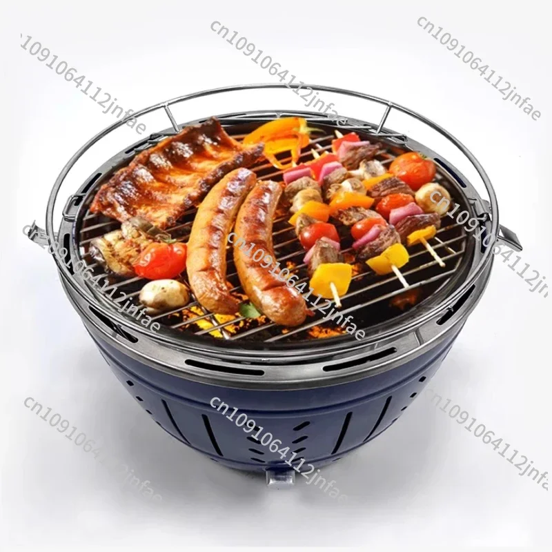 

Portable Indoor Fan Smokeless And Anti Scalding Barbecue Grill Rack Charcoal Oven Home Stove BBQ Barbecue Grill
