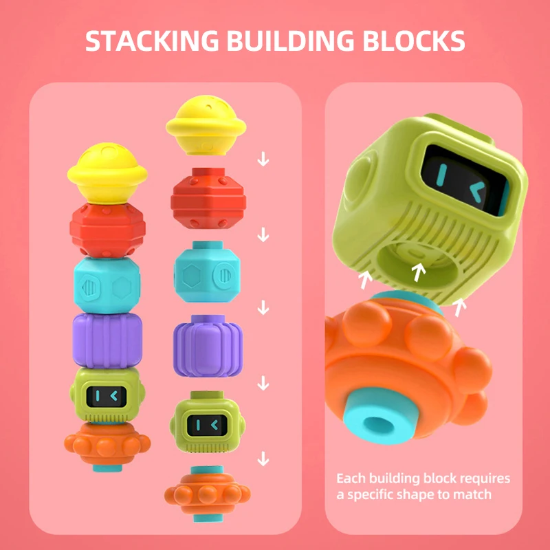 Cubo Montessori per Ordinare le Forme, Blocchi Colorati Arcobaleno, Gioco di Classificazione, Giocattolo Educativo per lo Sviluppo Cognitivo e la Presa per Neonati 0-12 Mesi