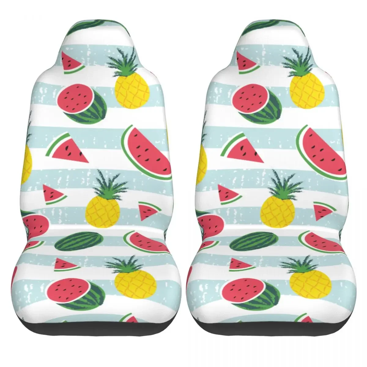 Watermelon Pineapple Stripes Universal Car Seat Cover Protector Interior Accessories Suitable For All Kinds Models Seat Covers