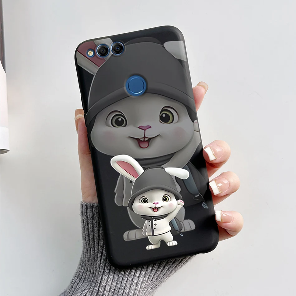 For Honor 7X Case BND-L21 BND-L22 BND-AL10 Honor7X Cover Cute Bear Cartoon Shockproof Bumper For Huawei Mate SE BND-L34 Hoesje