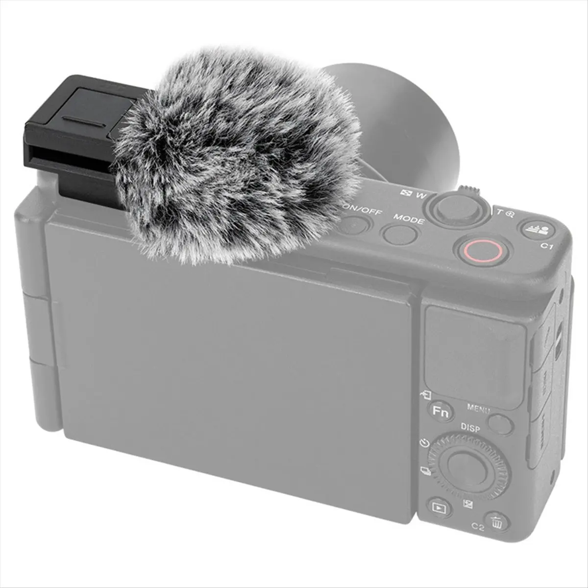 

Муфта для холодного башмака для камер видеоблогов ZV-E10 ZV-1 II/ZV1/ZVE1, пушистое лобовое стекло с адаптером для крепления на холодный башмак