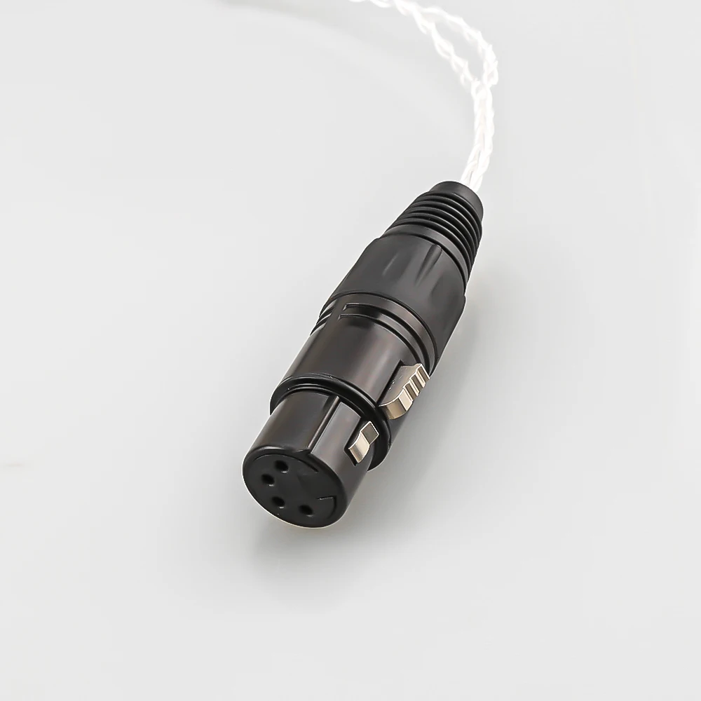 Audiocrast cavo placcato argento 4 Pin XLR femmina a doppio cavo Aux da 6.35mm Jack Audio