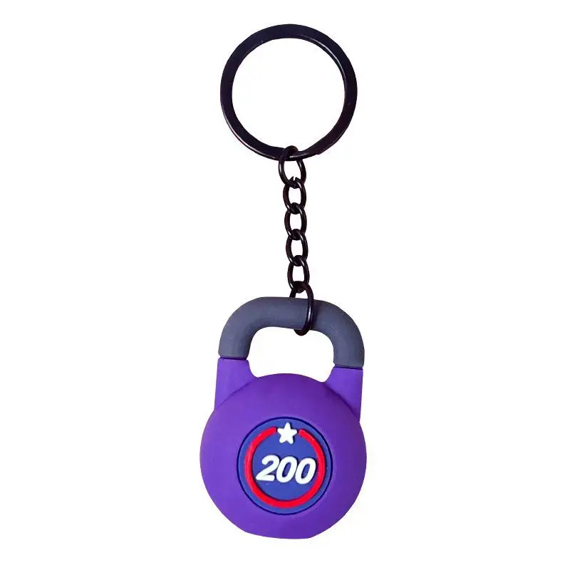 Wholesale Barbell Keychain Silicone Dumbbell Keychain Gym Gifts For Gym Lovers Fitness Trainer Gift Backpack Car Key Pendant