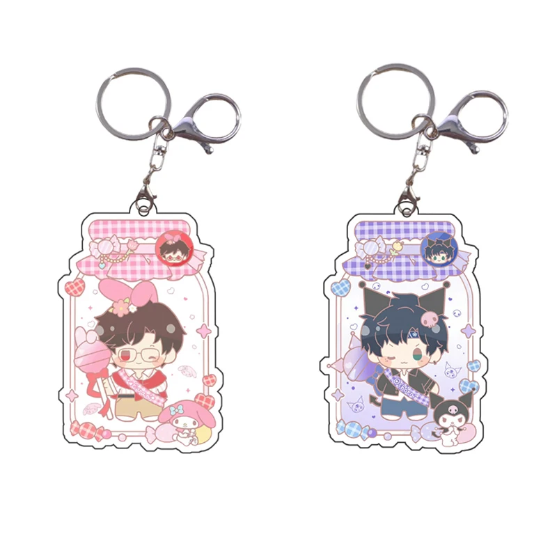 

Sanrio Game Anime Peripherals My Melody Kuromi Key Chain Pendant Kawaii Homemade Acrylic Key Chain Accessories Gift
