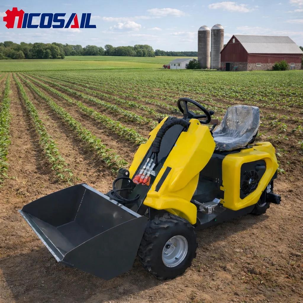 

Compact skid steer loader Ultra Small Turning Radius Automatic Leveling 350kg Load for Urban Small Construction