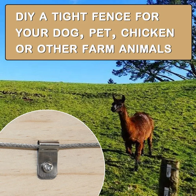 Wire Fence Clips, 100 Pieces Fence Wire Clamps Aluminum For 12-16 Gauge Welded Wire To Wood, Metal Or Vinyl Fence Durable