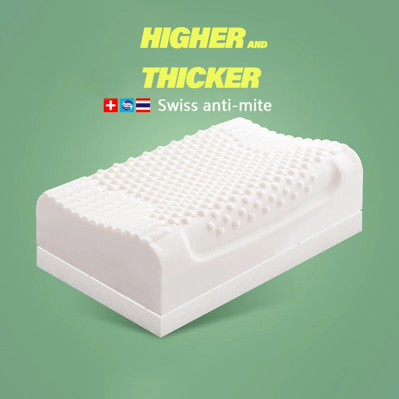 

Thai latex pillow pillow thickening and heightening protection cervical vertebra sleep pillow sleep special adult natural rubber