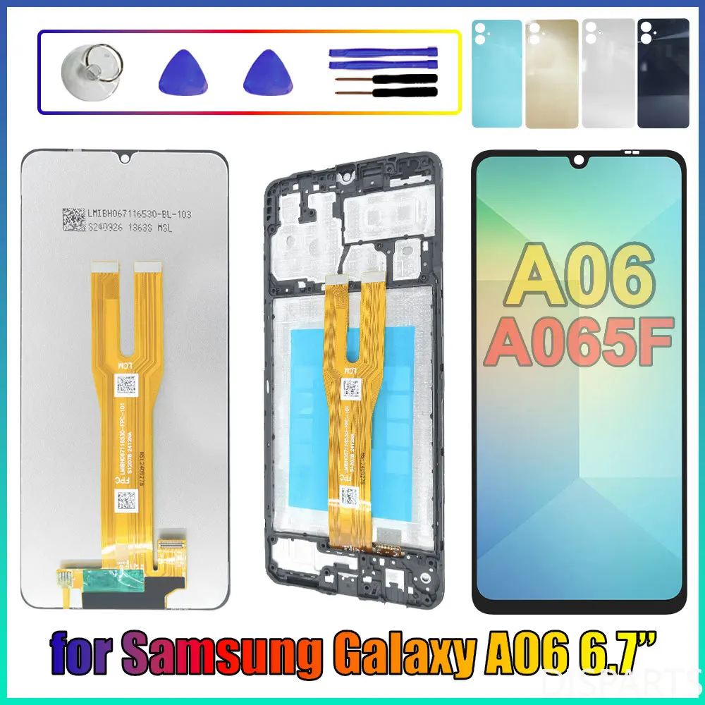 For Samsung Galaxy A06 4G A065 New LCD Display Touch Screen Digitizer Full Assembly Phone Screen Replacement Repair Parts