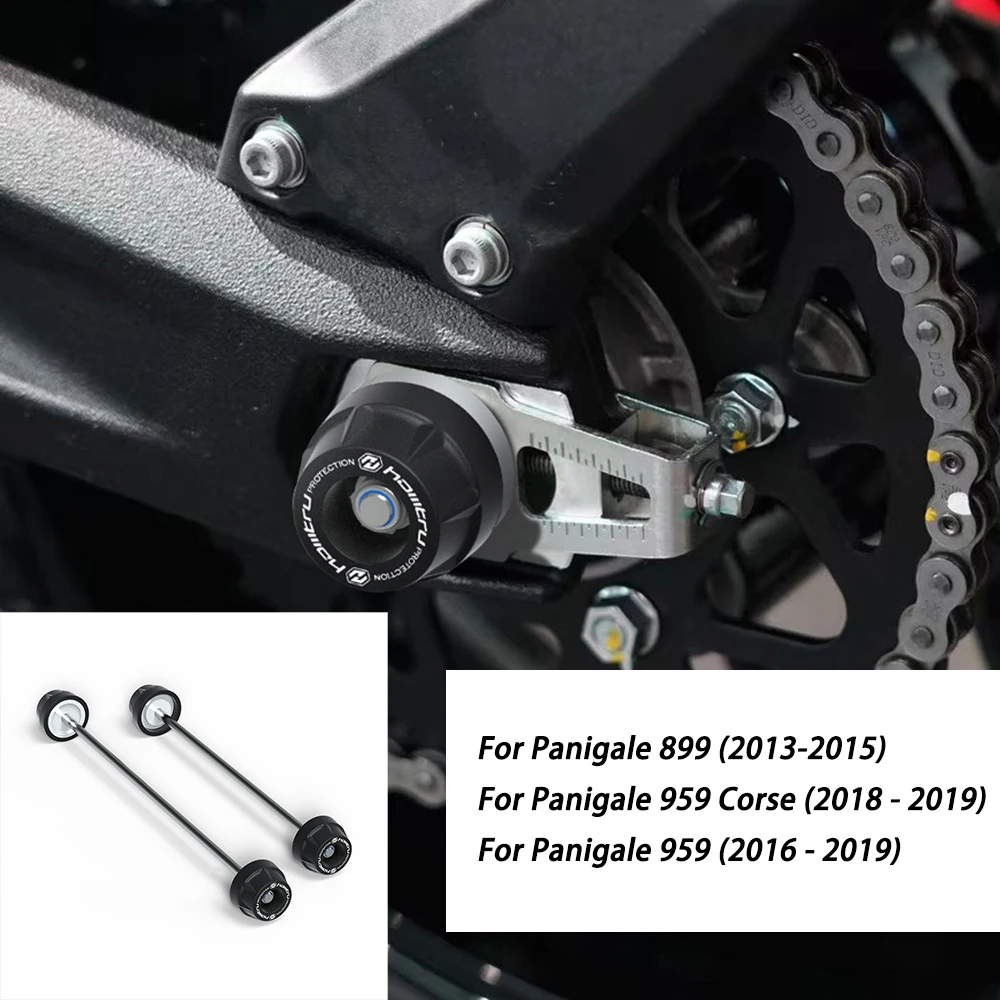 For Ducati Panigale 899 959 Corse 2016-2019 Front Rear Wheel Protector Axle Fork Crash Slider Fit Accessories