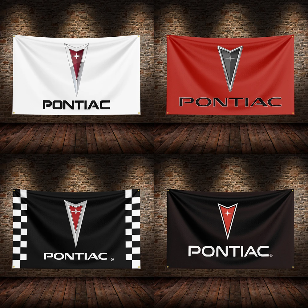 

3x5 Ft P-Pontiacs Racing Flag Polyester Printed Cars Flags for Room Garage Decor