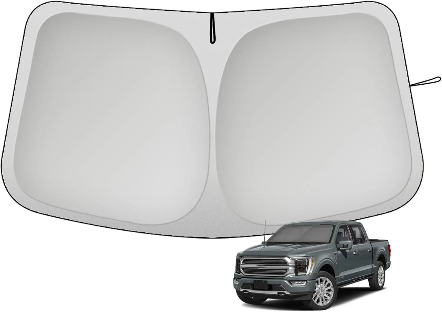 

Foldable Windshield Sun Shade Compatible with Ford F150 2021-2025| Custom Fit Sunshade Blocks UV Rays & Heat | Car Window Shades