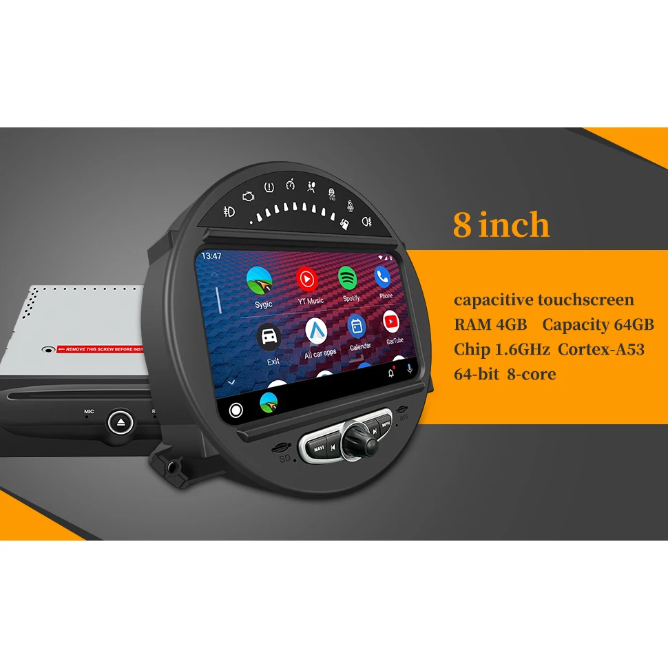 Radio samochodowe Mini Cooper Auto Radio R55 R56 R57 R58 R59 R60 R61 aktualizacja Android 13 Android Auto Netflix GPS navi DVD RDS BT kamera