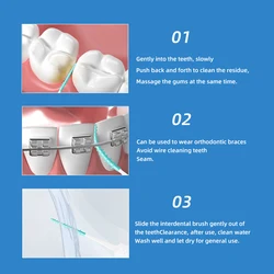 Interdental Brush Soft Rubber Teeth Cleaning Tools Dental Cleaning Between Teeth Toothbrush Oral Hygiene Care Tools(40-Pack)