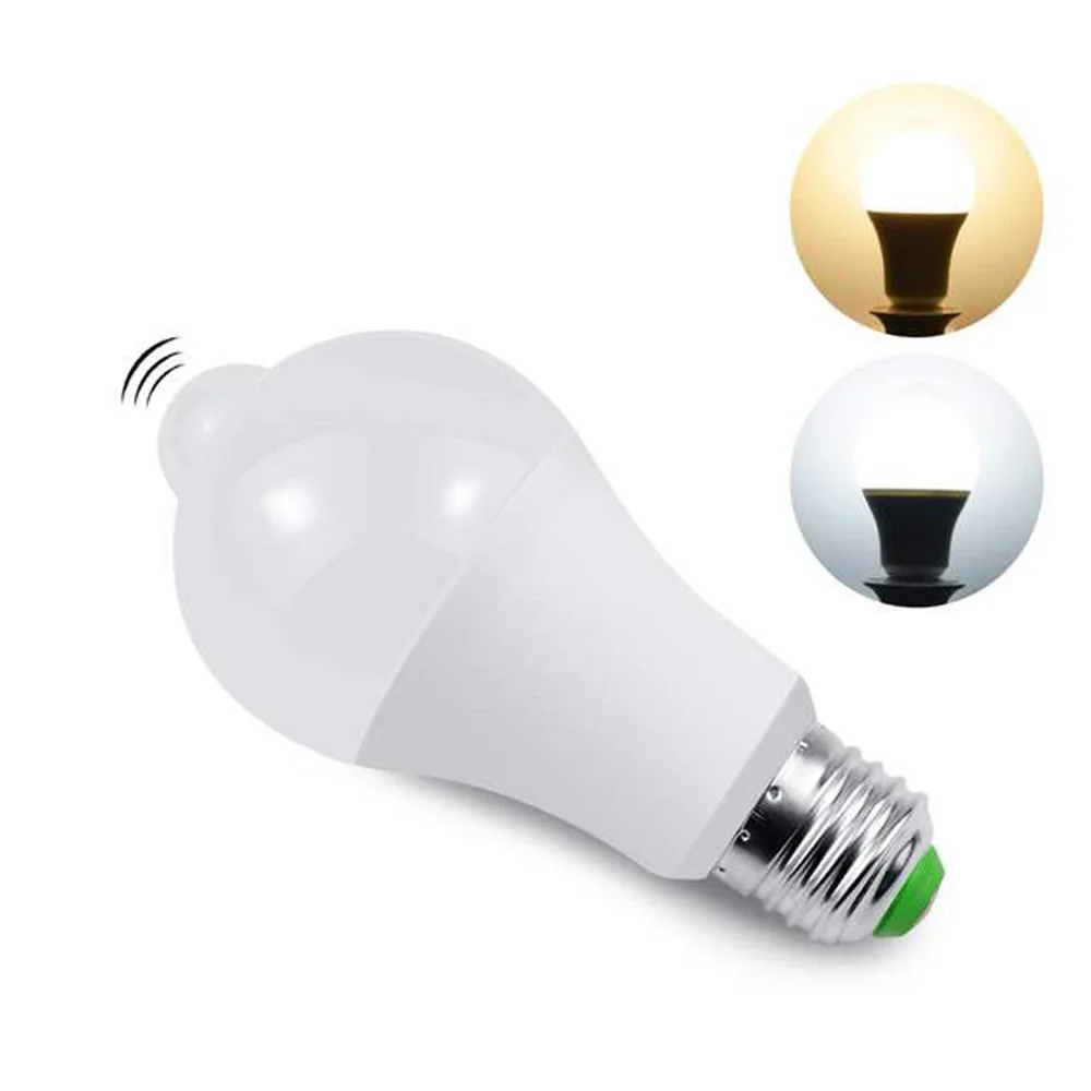 

Intelligent led human body sensing bulb light saving light control infrared PIR bulb sensing LED bulb switch