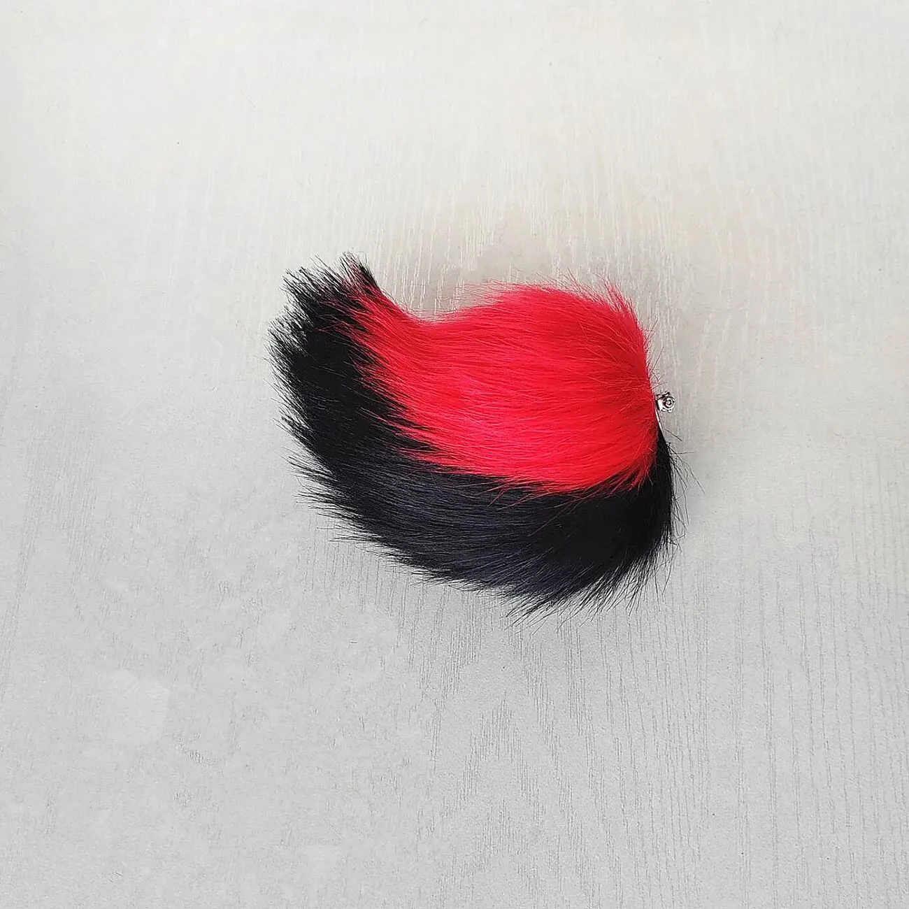 Anime Radio Demon Red Black Tail Cosplay Alastor Props Faux Fur Tails Plush Fox Cat Accessories Gifts