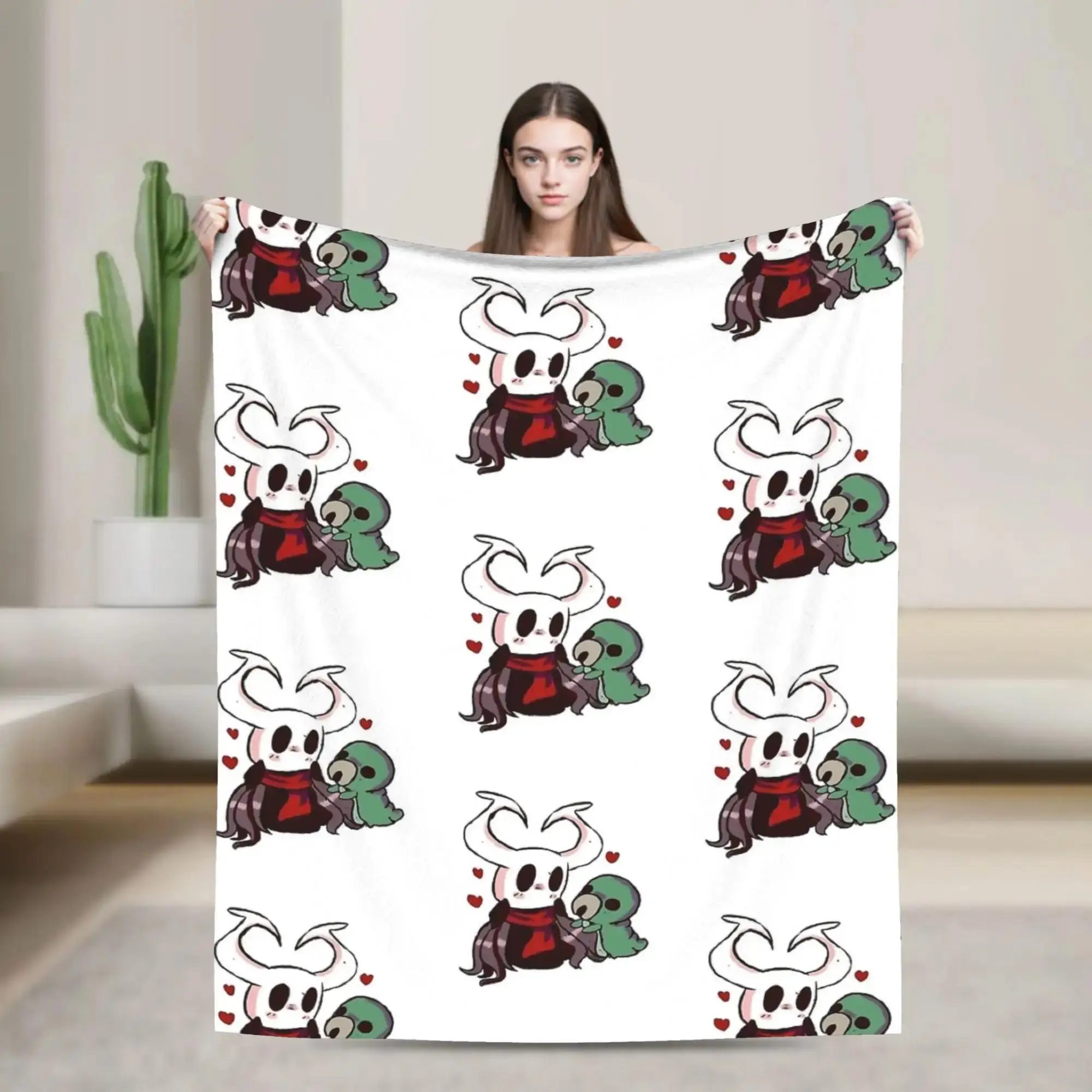 

Плюшевое одеяло Hollow Knight Grubs Hearts для детей и взрослых, мягкое теплое фланелевое покрывало для спальни, качественный дизайн, подарок