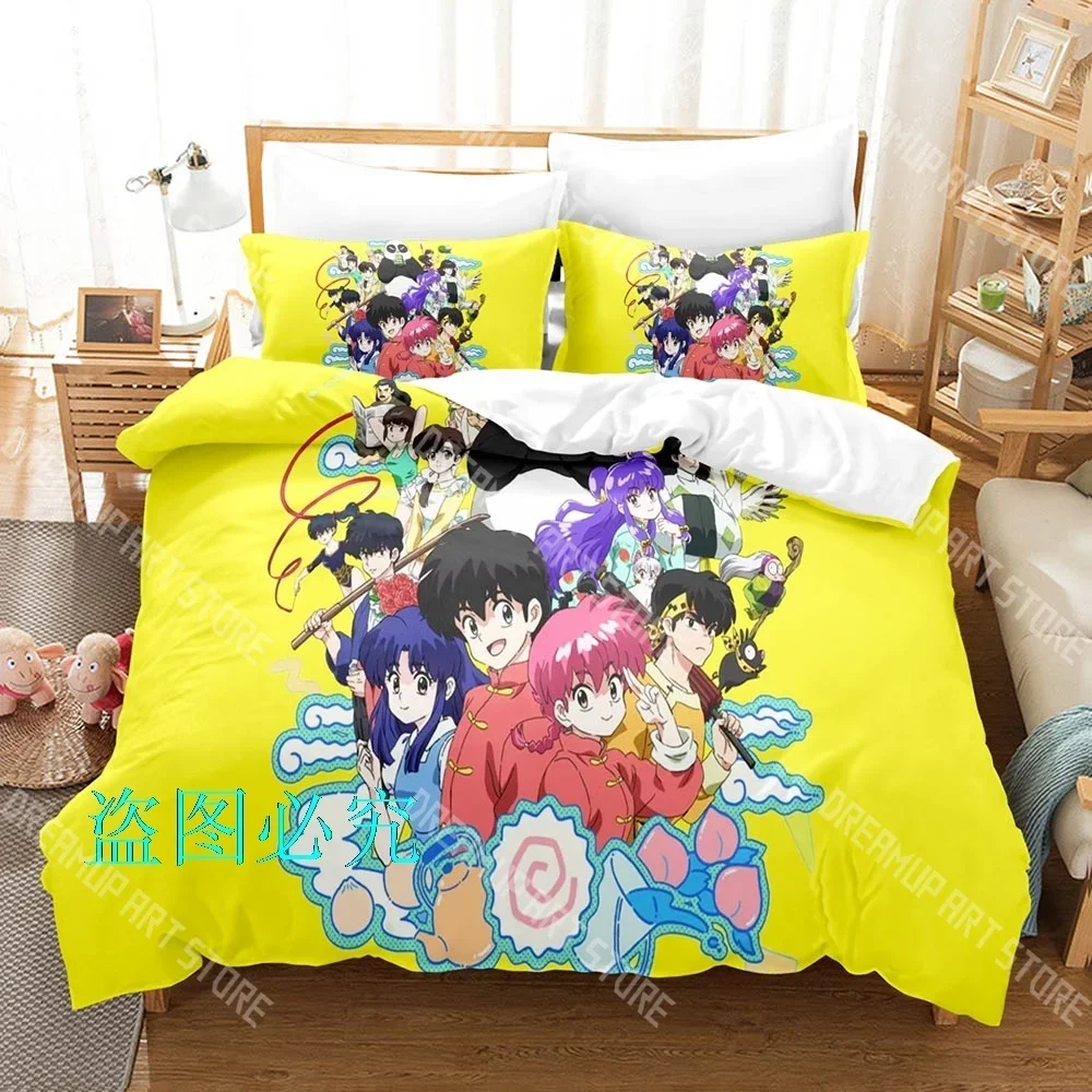 2026 3D Print Ranma 1/2 Bedding Set Single Twin Full Queen King Size Bed Set Adult Kid Bedroom Duvetcover Sets Anime