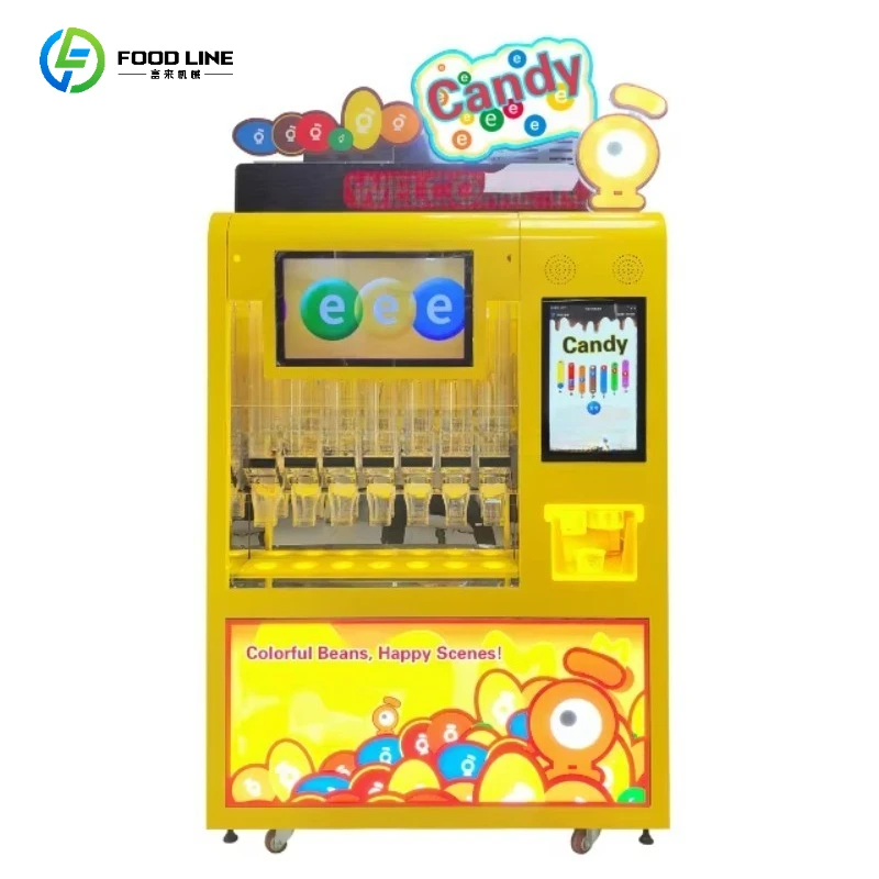 Máquina Expendedora Automática de Dulces Metálica con Servicio Autoservicio, en Inglés, Venta al por Mayor para Grageas de Chocolate, Personalizable, Novedad 2026