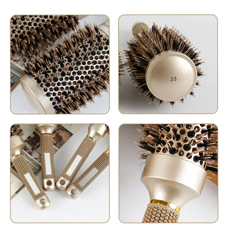 1PC 4 dimensioni strumenti per lo styling del salone professionale pettine per capelli rotondo parrucchiere arricciacapelli spazzole per capelli pettine pettine a botte