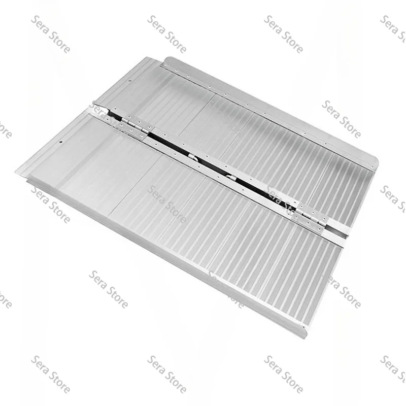 Aluminum Alloy Portable Barrier Free Ramp, Mobile Folding Staircase, Step Over Ramp Board