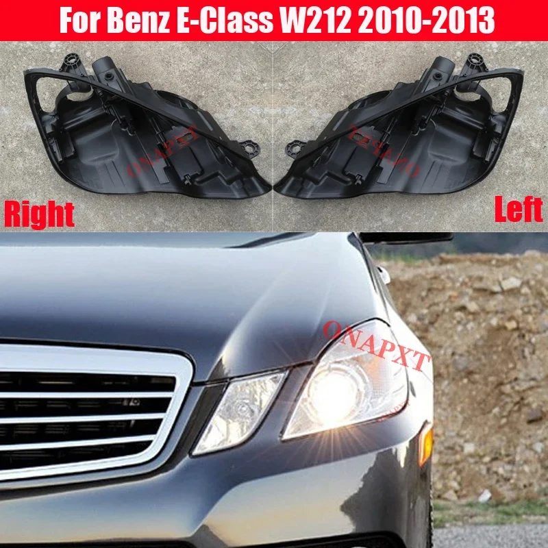 

Front Headlight Cover Black Base For Benz E-Class W212 2010-2013 Rear Casing Headlight Back Housing Bottom Protection Shell