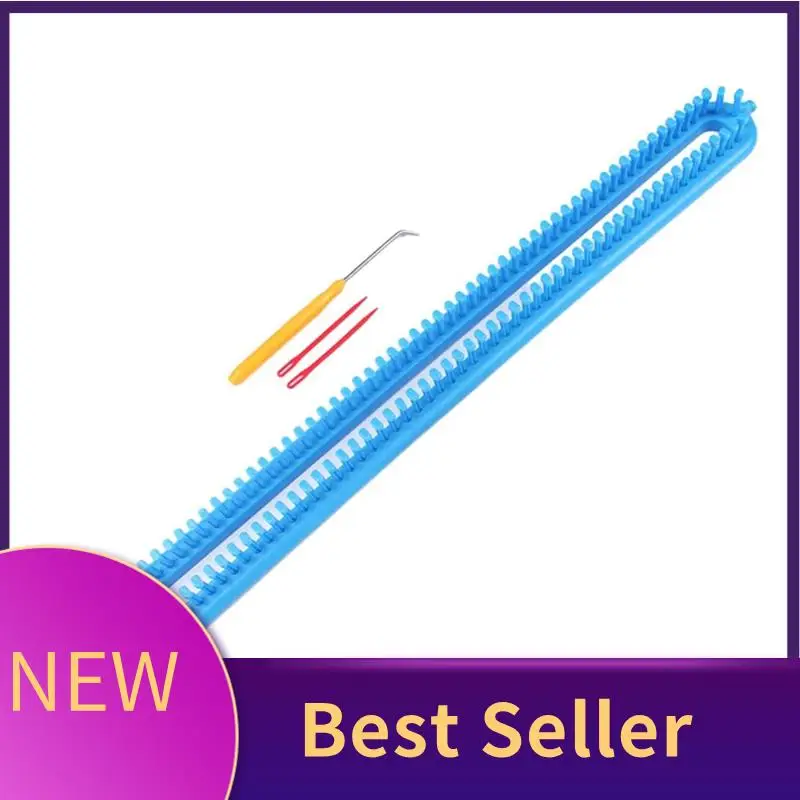 

ABLU-Rectangle Looms For Scarf Weaving With Hook And Knitting Device, 58Cm