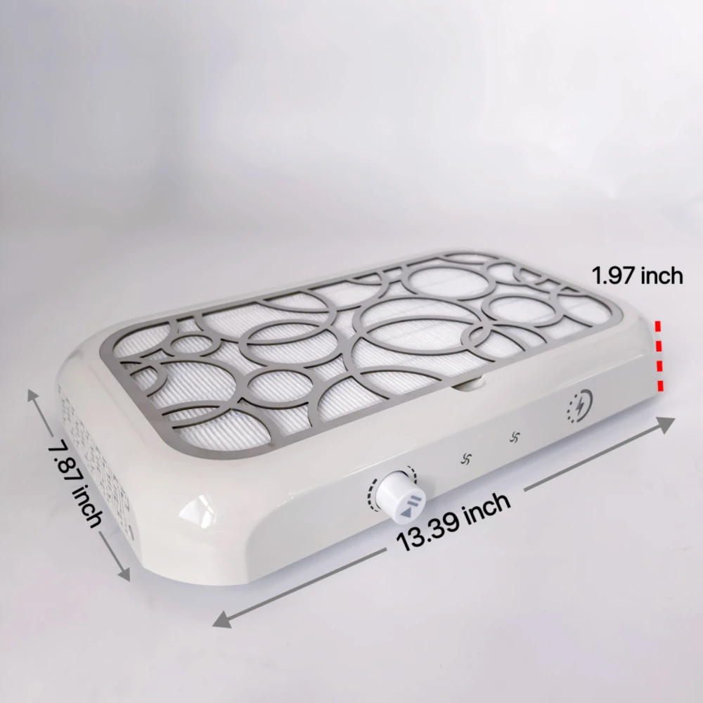 professional turbo powerful 120W 2 fans manicure nail vacuum cleaner extractor dust collector for nails Aspirator
