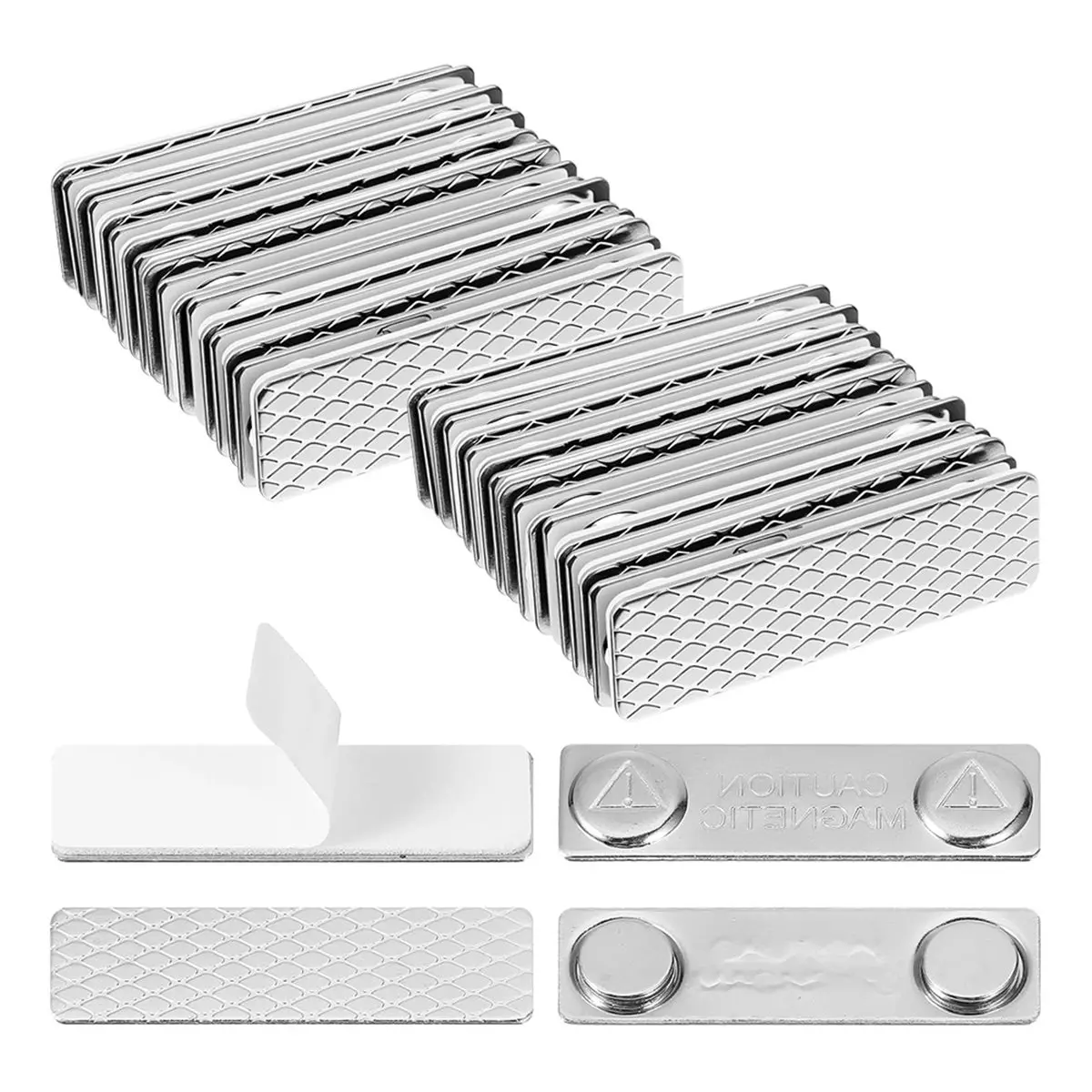 Best sales 2026 30-Pack Magnetic Name Badge Holders, Magnets, 1.75 X 0.5 Inches with Steel Back Plate