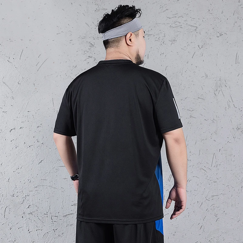 メンズ Tシャツプラスサイズ 1XL-7XL 半袖トップス春夏グラデーション Tシャツ速乾性男性スポーツ特大通気性 Tシャツ