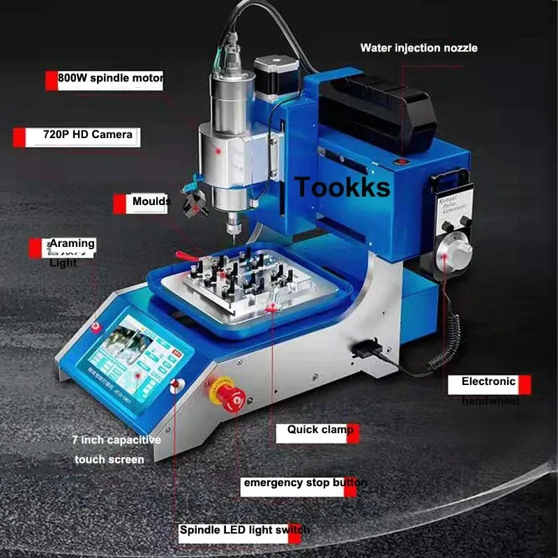 JC EM02 CNC mesin penggiling CPU/braket layar/IC SENTUH/cetakan Gerinda Slot kartu untuk iPhone X-16PM Chip BGA IC perbaikan pemoles