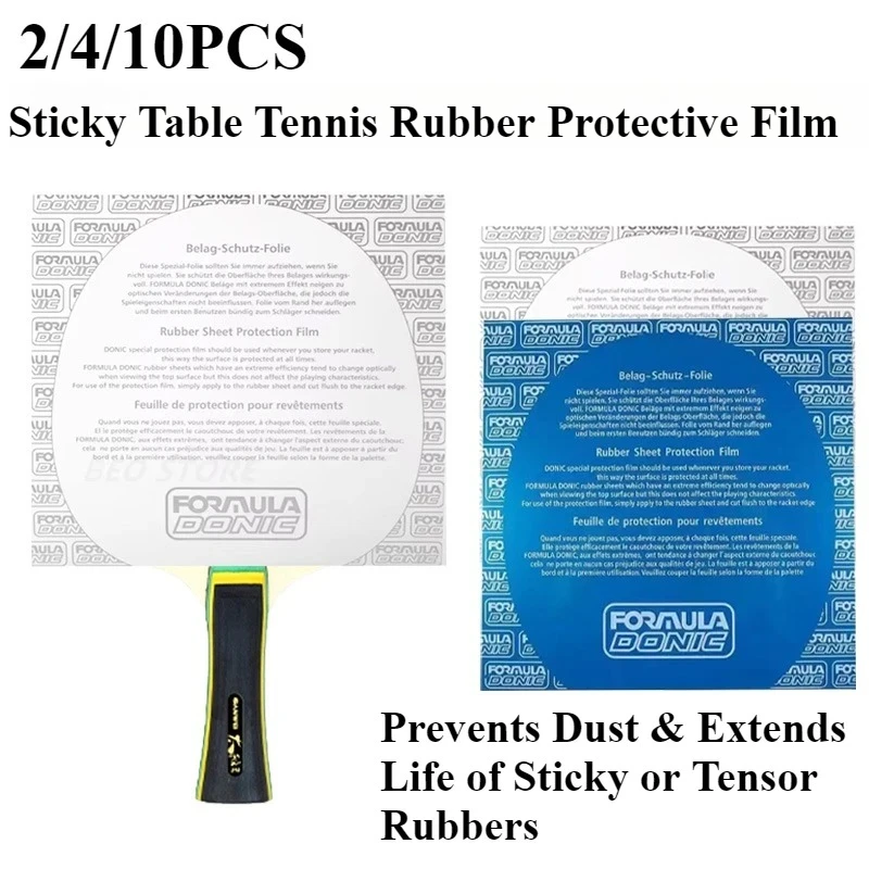 1/2/4/10PCS Sticky Table Tennis Rubber Protective Film Hard Protect Cover for No Sticky Ping Pong Racket Rubber Anti-Dust