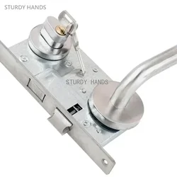 1 set of 304 stainless steel fire door lock universal channel fire door handle lock set Entrance