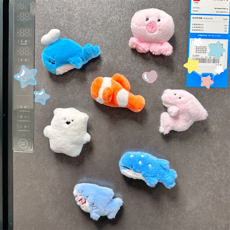 Plush Fridge Magnet Cute Design Popular Exquisite Craftsmanship Ocean Themed Home Decor Gift Idea Fridge Magnet Blind Bag