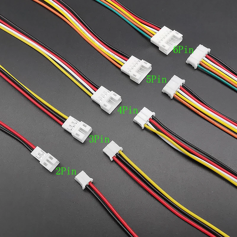 10 Pairs Mini Micro JST PH2.0 PH 2.0mm Pitch Male Female Plug 2P 3P 4P 5P 6Pin Connector With Wire Cables 200mm 26AWG