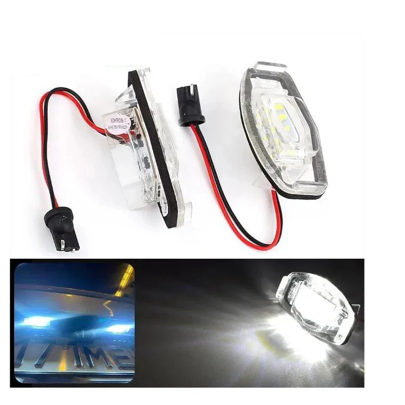 Xenon White OEM-Fit LED License Plate Light For Acura MDX RL TL TSX ILX For Honda Civic Accord Odyssey License Plate Light