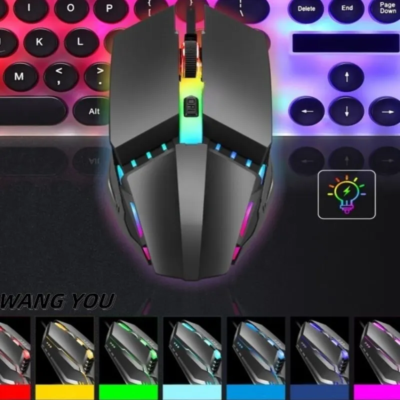 X3 Wired Mouse USB Wired LED Luminous Game Competitive Computer Adjustable DPI Mice Office Lol Mobile Game Mouse