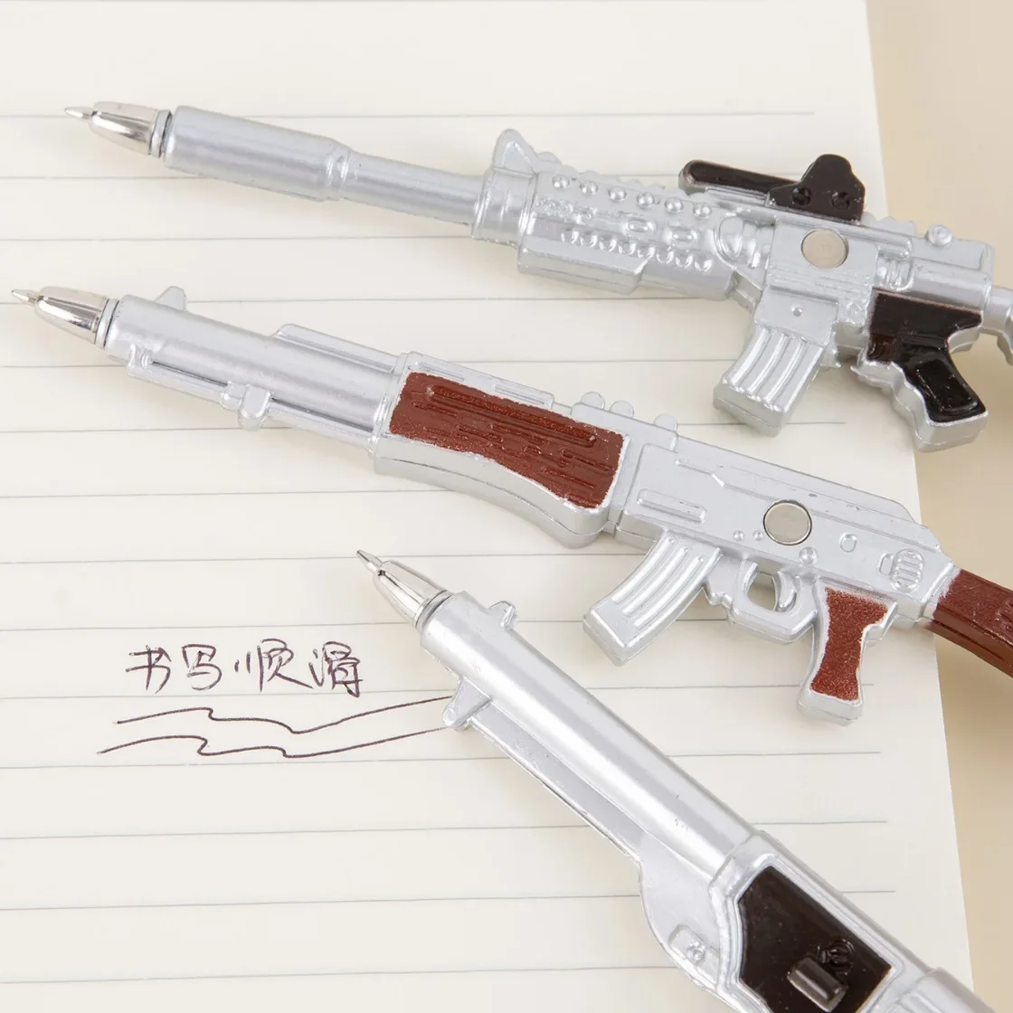 Creative Gun Shape Ballpoint Pen Toy Weapon Revolver Assault Rifle AK47 Shotgun Black Ink Ball Pens Cute Student Stationery Gift